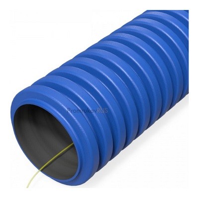 Труба гофрированная двустенная ПНД гибкая тип 750 (SN57) с/з синяя d32 мм (100м/уп) (PR15.0262)
