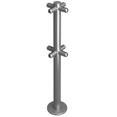 Стойка ограждения под стекло Х-образная h=400мм (ВЗР2462-00.02-04)