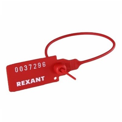 Пломба пластиковая номерная 220мм красная (07-6111)