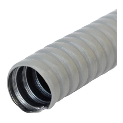 Металлорукав в ПВХ оболочке серый МРПИ-22 (50м/уп) Строитель PR04.0250