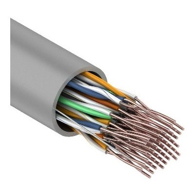 Кабель витая пара U/UTP, CAT 5, PVC, 25PR, 24AWG, INDOOR, SOLID, серый (01-1013)
