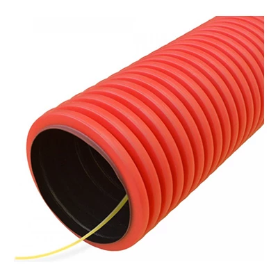 Труба гофрированная двустенная ПНД гибкая тип 450 (SN16) с/з красная d75 мм (20м/уп) (PR15.0237)