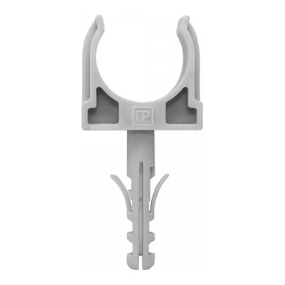 Крепеж-клипса с дюбелем серая d16 мм (100шт/1500шт уп/кор) (PR13.0295)