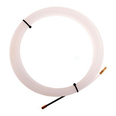 Протяжка кабельная (мини УЗК в бухте), нейлон, d=3мм, 5м, латунный наконечник, заглушка (47-1005-1)