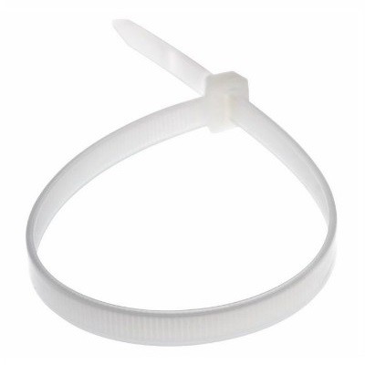 Стяжка кабельная нейлоновая 300x7,6мм, белая (100 шт/уп) (07-0302)