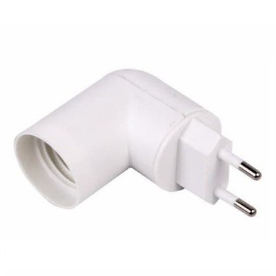 Переходник-светильник для крепления в штепсельной сетевой розетке переходник цокольный AC 220В-Е27 с выключателем (11-8881)