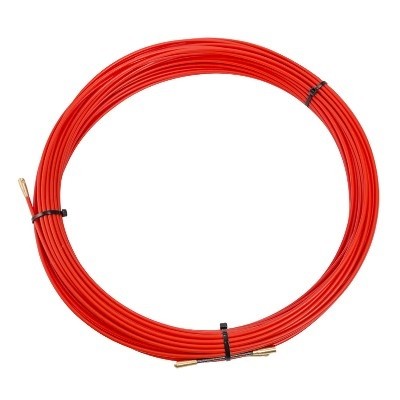 Протяжка кабельная (мини УЗК в бухте), стеклопруток, d=3,5мм, 30м, красная (47-1030)