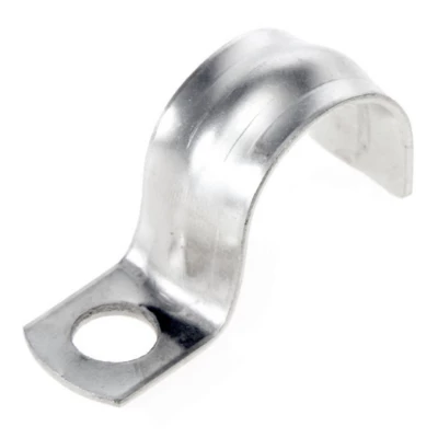 Скоба металлическая однолапковая СМО d16-17 мм отв. d 6,5 мм (100 шт/уп) (PR08.3742)