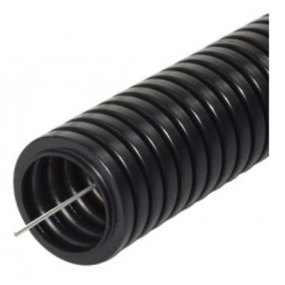 Труба гофрированная из ПНД, с зондом, черная, Ø20мм (бухта 100 м/уп) (28-0020-3)