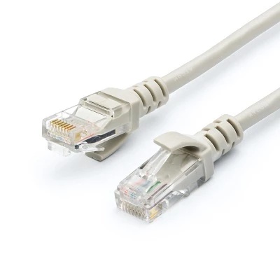 Кабель патч-корд U/UTP 5e кат. 30м. Atcom AT4964 литой, RJ45, серый 