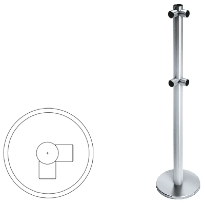 Стойка ограждения передвижная L-образная (ВЗР 2442.03)