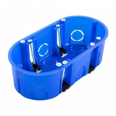 Коробка установочная двухместная ГСК 80-0620 безгалогенная (HF) 140х68х46 (94шт/кор) (80-0620)