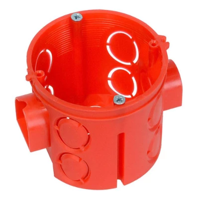 Коробка установочная углубленная 80-0510С безгалогенная (HF) 68х62 с саморезами (140шт/кор) (80-0510С)