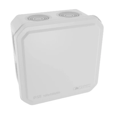 Коробка ответвительная с 8+2 кабельными вводами д.25/20 мм, IP55,100х100х50 мм (53800)