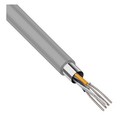 Кабель витая пара F/UTP, CAT 5e, PVC, 2PR, 24AWG, INDOOR, SOLID, серый (01-0122)