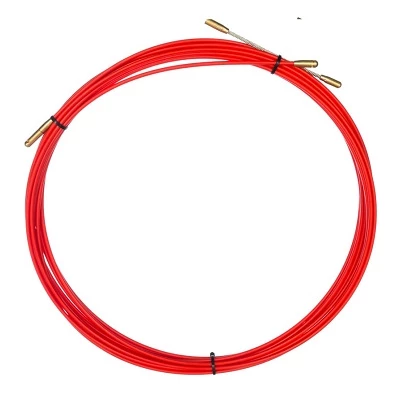 Протяжка кабельная (мини УЗК в бухте), стеклопруток, d=3,5мм, 10м, красная (47-1010)