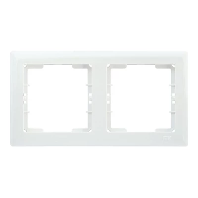 Рамка 2 местная горизонтальная BOLERO белый