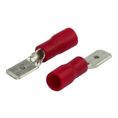 Клемма плоская изолированная РПи-п 1.5-(4.8)/РПИп 1,25-5 штекер 4.8 мм 0.5-1.5 мм² красная (08-0312)