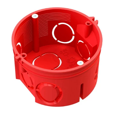 Коробка установочная 80-0501С безгалогенная (HF) 68х42 с саморезами без соединителя (245шт/кор) (80-0501С)