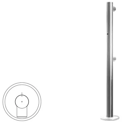 Стойка ограждения односторонняя с отверстием под фиксатор прямая (ВЗР 1996.09.02)