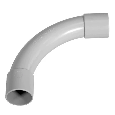Соединитель угловой d32 мм безгалогенный (HF) атмосферостойкий серый (15шт/135шт уп/кор) (PR13.0359)