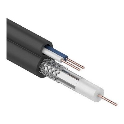 Кабель ККСВ-П+2х0,5 мм, 100 м, черный (01-4002)