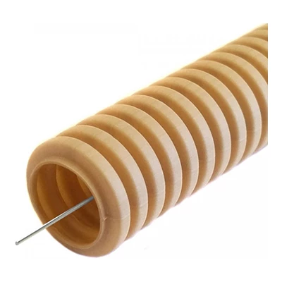 Труба гофрированная ПВХ легкая 350 Н сосна с/з d16 мм (10 м/уп) (PR01.0045)