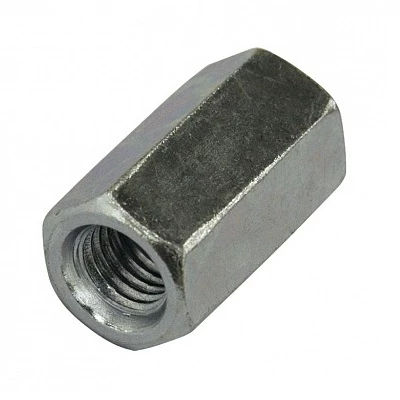 Гайка соединительная оцинкованная М6 (DIN 6334) (100 шт/уп) Аналог PR08.3572