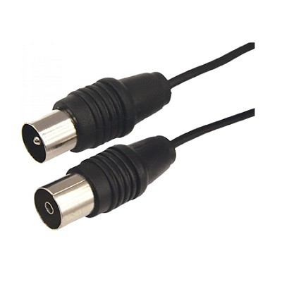 ВЧ-кабель, ТВ-гнездо - ТВ-штекер, 15м, черный (17-5017)