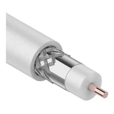 Кабель коаксиальныймагистральный RG-11U, 75Ом, CCS/Al/Al, 83%, , INDOOR, белый (01-3001)
