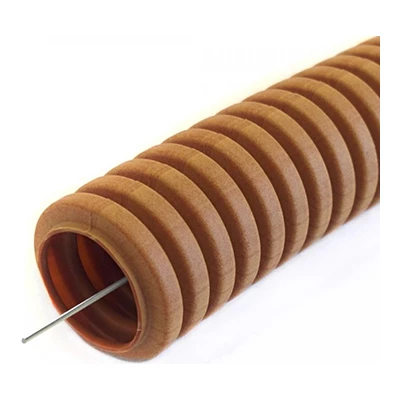 Труба гофрированная ПВХ легкая 350 Н бук с/з d63 мм (15 м/уп) (PR01.0103)