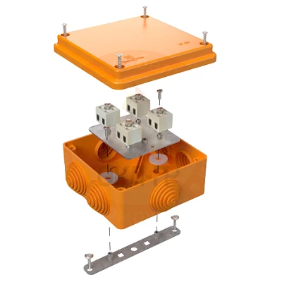 Коробка огнестойкая для о/п 40-0300-FR6.0-4-П Е15-Е120 с термопредохранителем 100х100х50