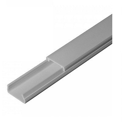 Кабель-канал серый RAL 7035 2-й замок в п/э 20х10 мм (180м/уп) (PR03.0071)
